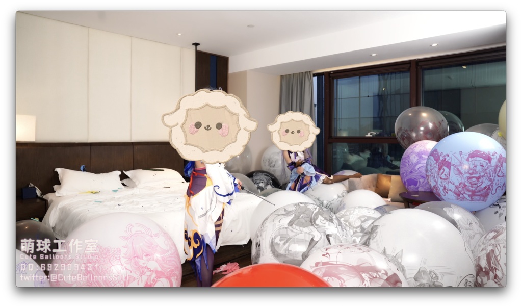 水着の甘雨と刻晴 印刷不良 ビッグバルーンルーム