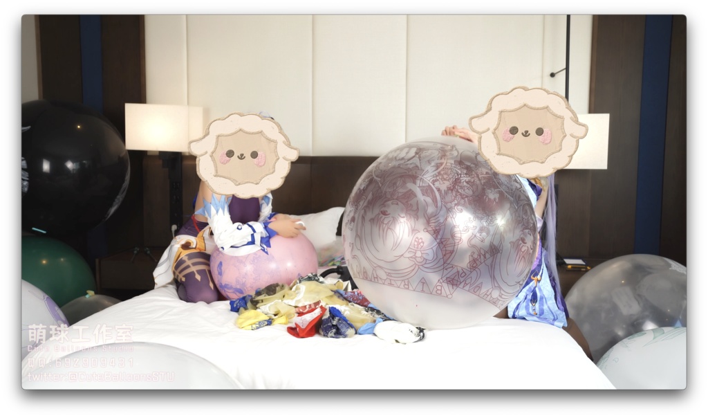 水着の甘雨と刻晴 印刷不良 ビッグバルーンルーム