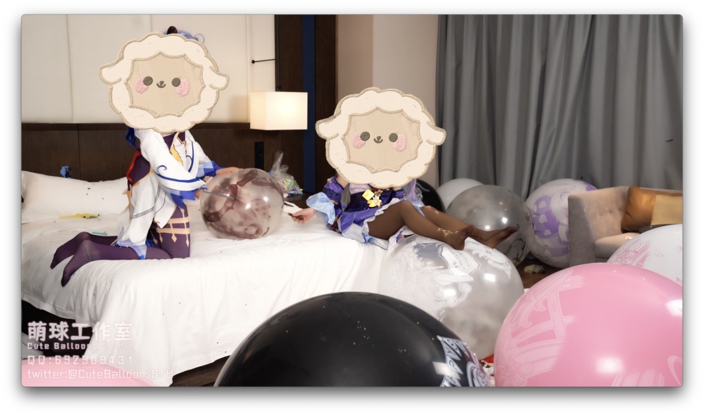 水着の甘雨と刻晴 印刷不良 ビッグバルーンルーム