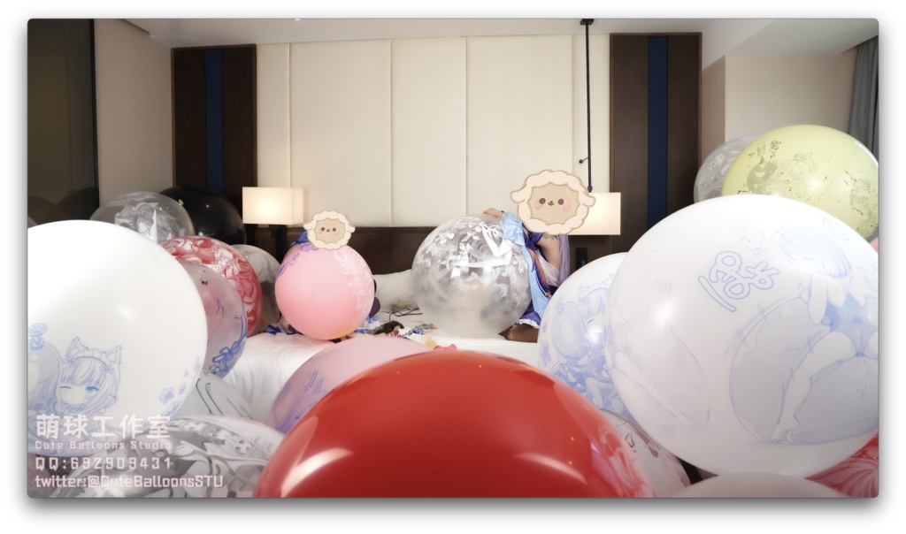 水着の甘雨と刻晴 印刷不良 ビッグバルーンルーム