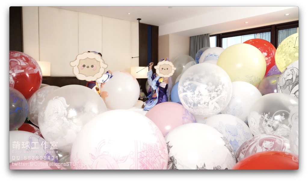 水着の甘雨と刻晴 印刷不良 ビッグバルーンルーム