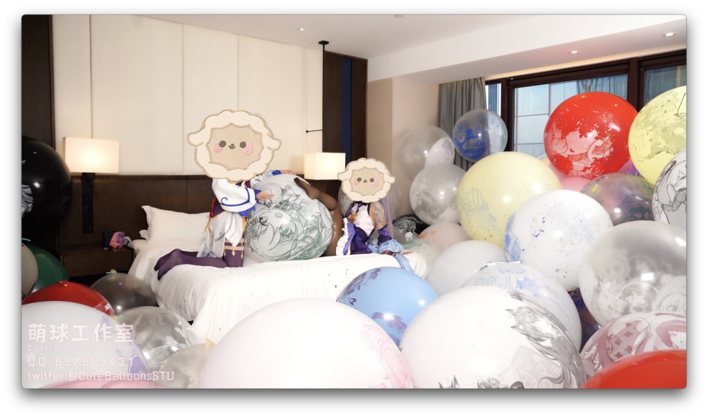 水着の甘雨と刻晴 印刷不良 ビッグバルーンルーム