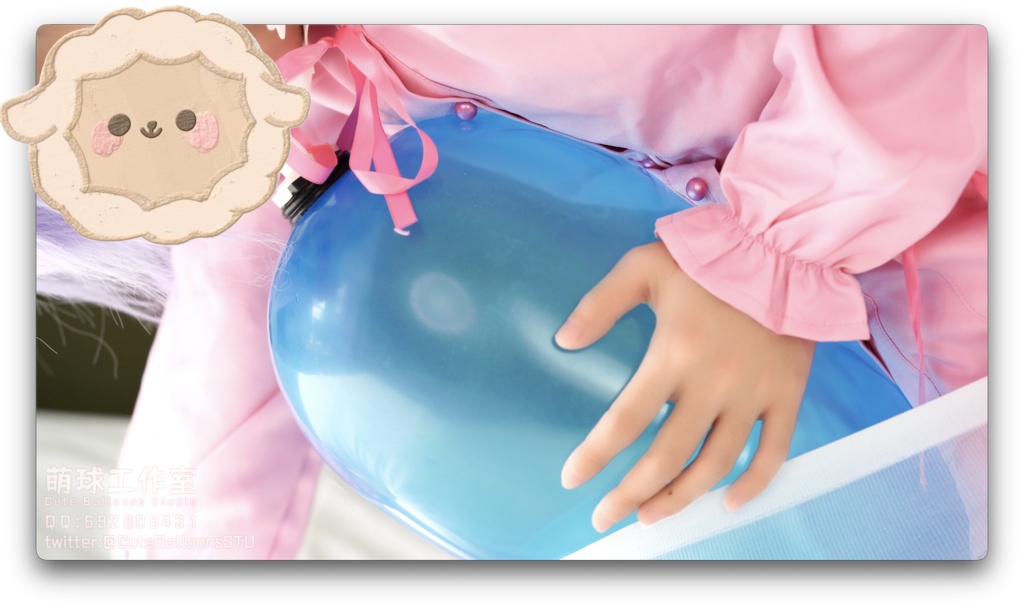 悠香が「心兔」のコスプレしながら、服の中でR25Lに空気を注入!