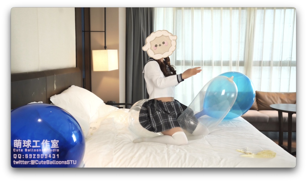 悠香ちゃんがRブランドとQブランドのバルーンをポップさせる神業!