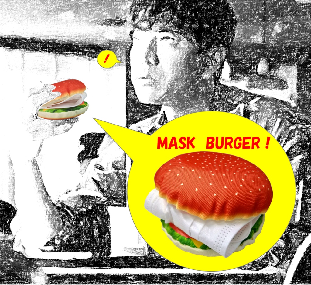 マスクケース マスク マスクホルダー マスクポーチ ハンバーガー
