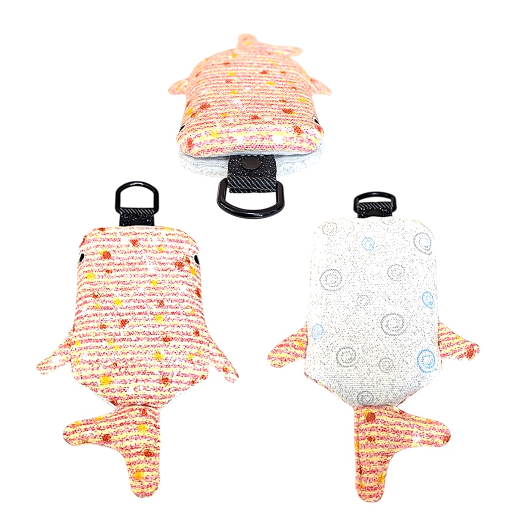 パスケース リール付き カードケース 定期入れ ジンベイザメ