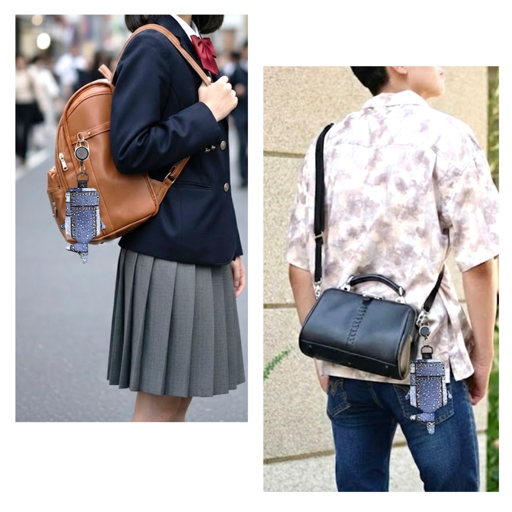 パスケース リール付き カードケース 定期入れ ジンベイザメ