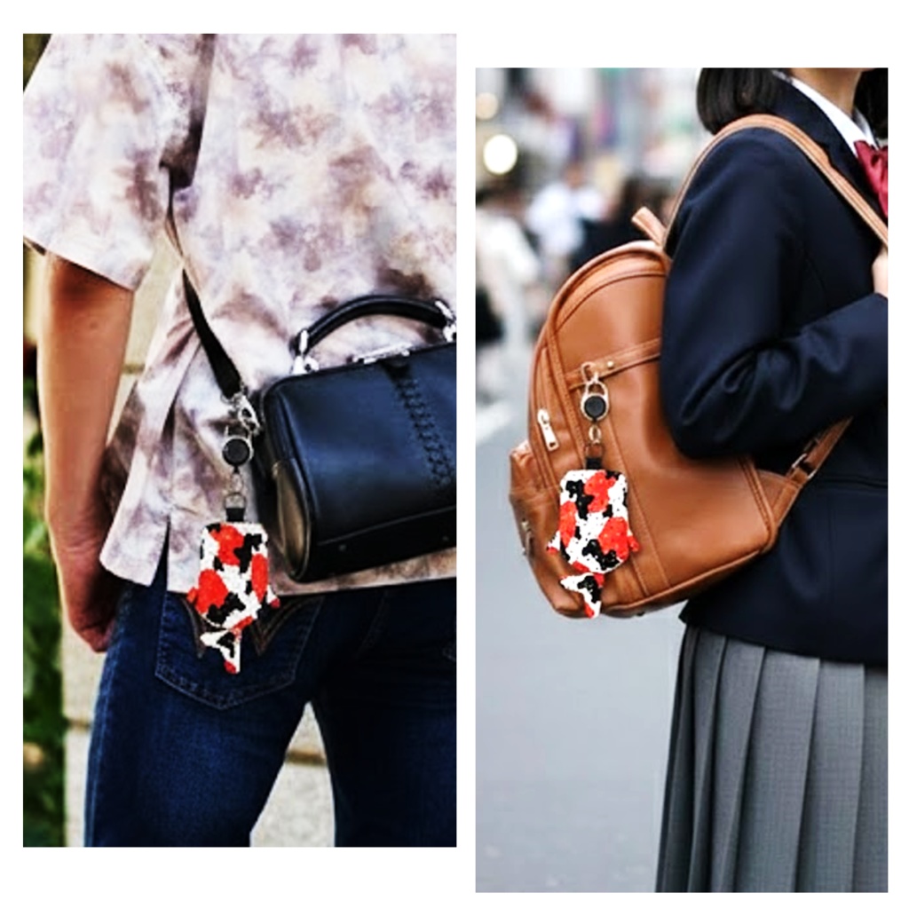 パスケース リール付き カードケース 定期入れ ジンベイザメ