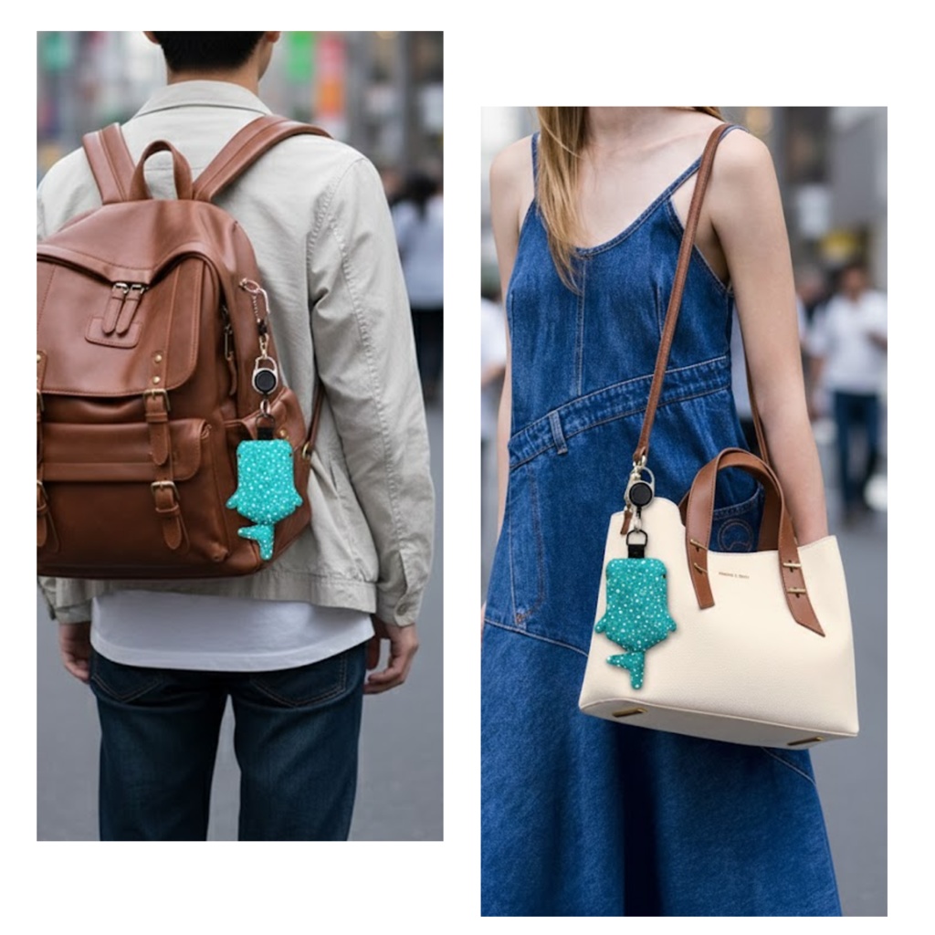 パスケース リール付き カードケース 定期入れ ジンベイザメ