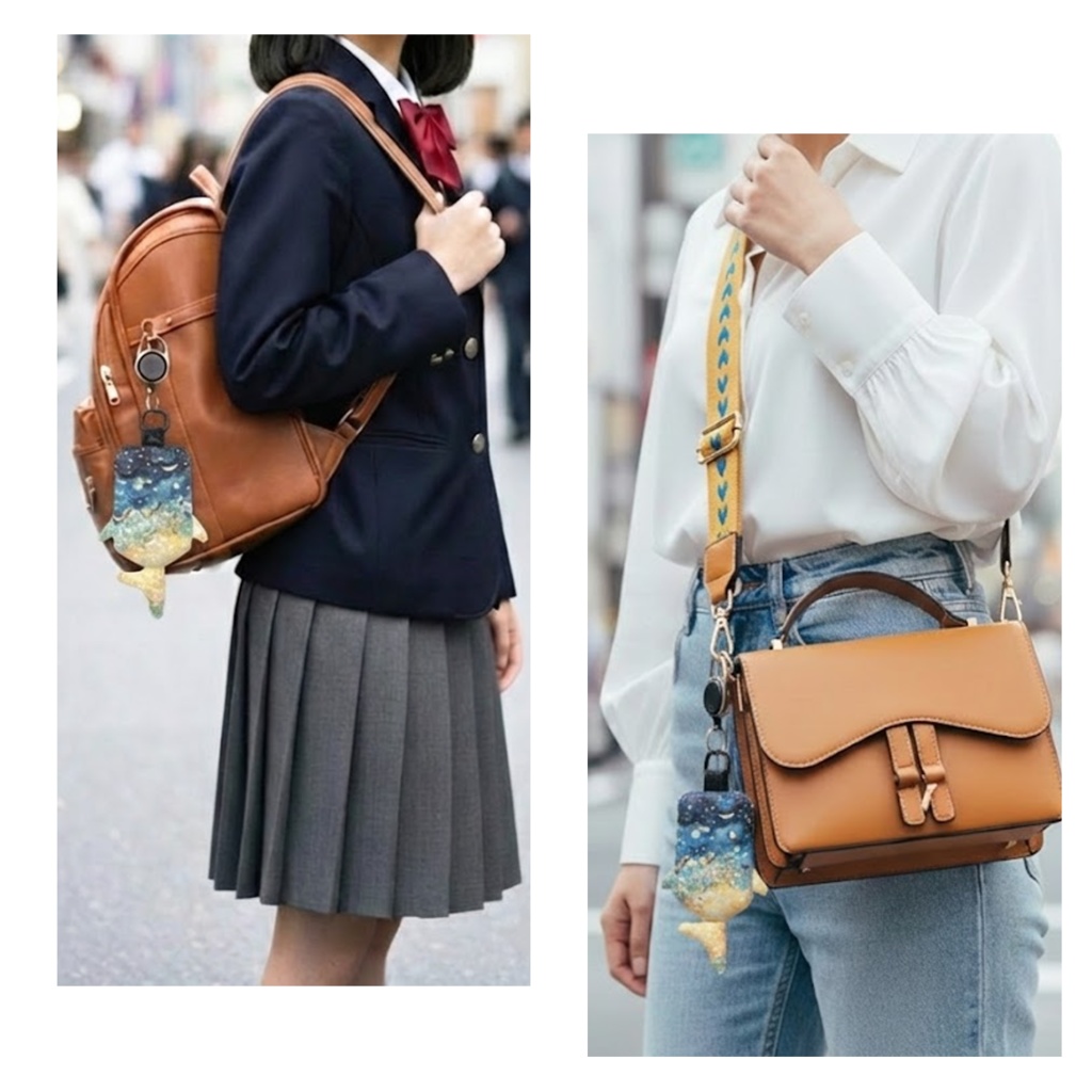 パスケース リール付き カードケース 定期入れ ジンベイザメ