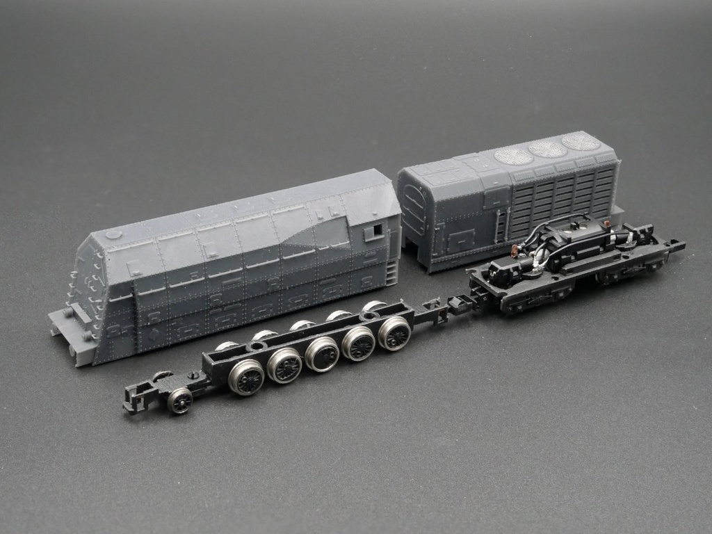 1/144 ドイツ BR52装甲機関車 Nゲージ 走行可(モーター内蔵)