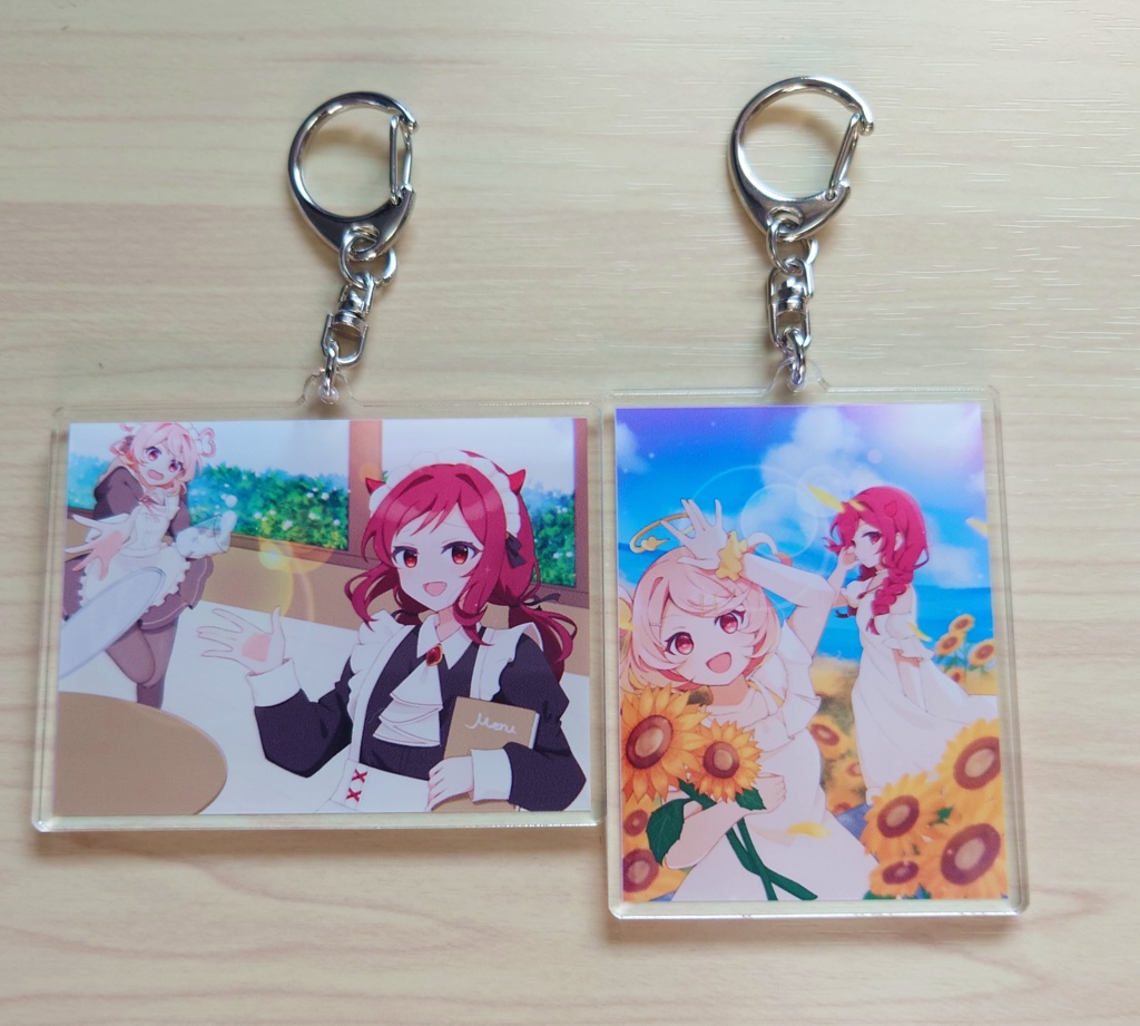 アクリルキーホルダー アイナ&ノア ひまわりver.