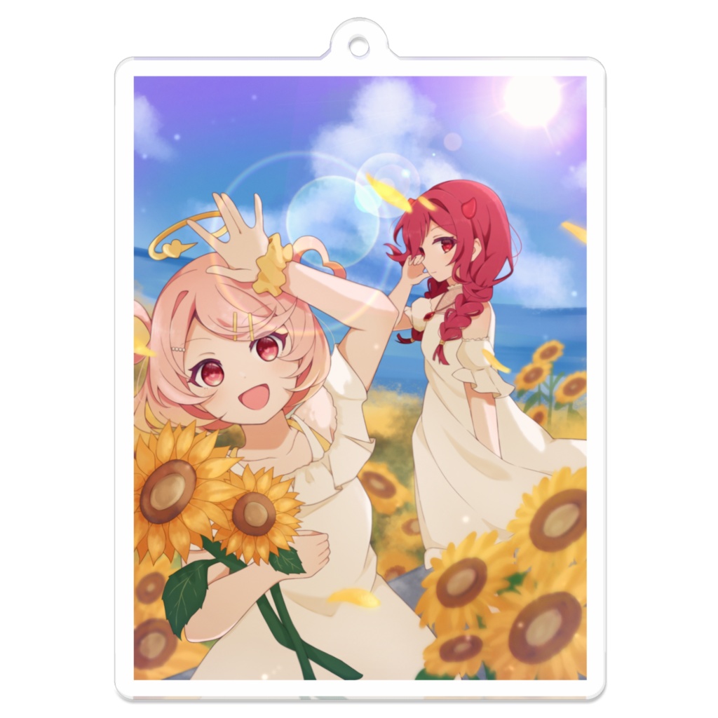 アクリルキーホルダー アイナ&ノア ひまわりver.