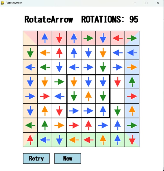 【脳トレゲーム「RotateArrow」】