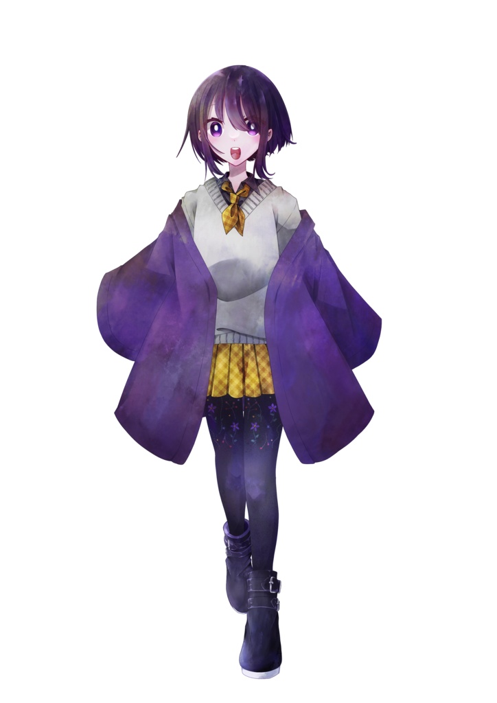 【一次創作『#市立自由杉長丘高等学校』】古宮陽月 アクリルフィギュア(70×70mm)