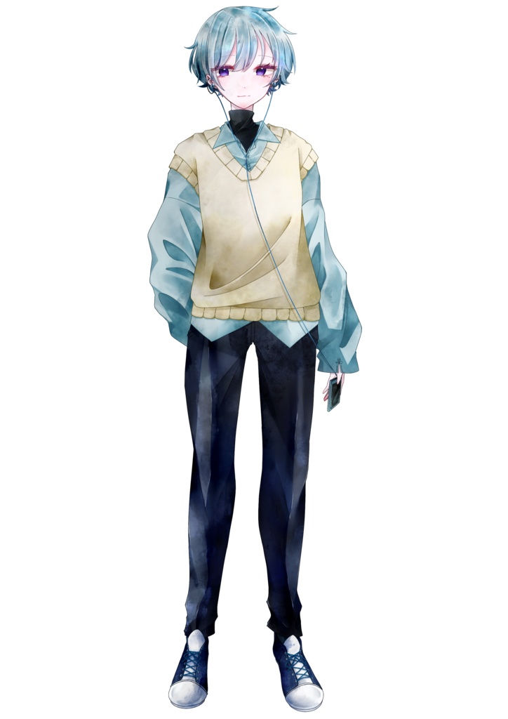 【一次創作『#市立自由杉長丘高等学校』】巨海春翔 アクリルフィギュア(70×70mm)