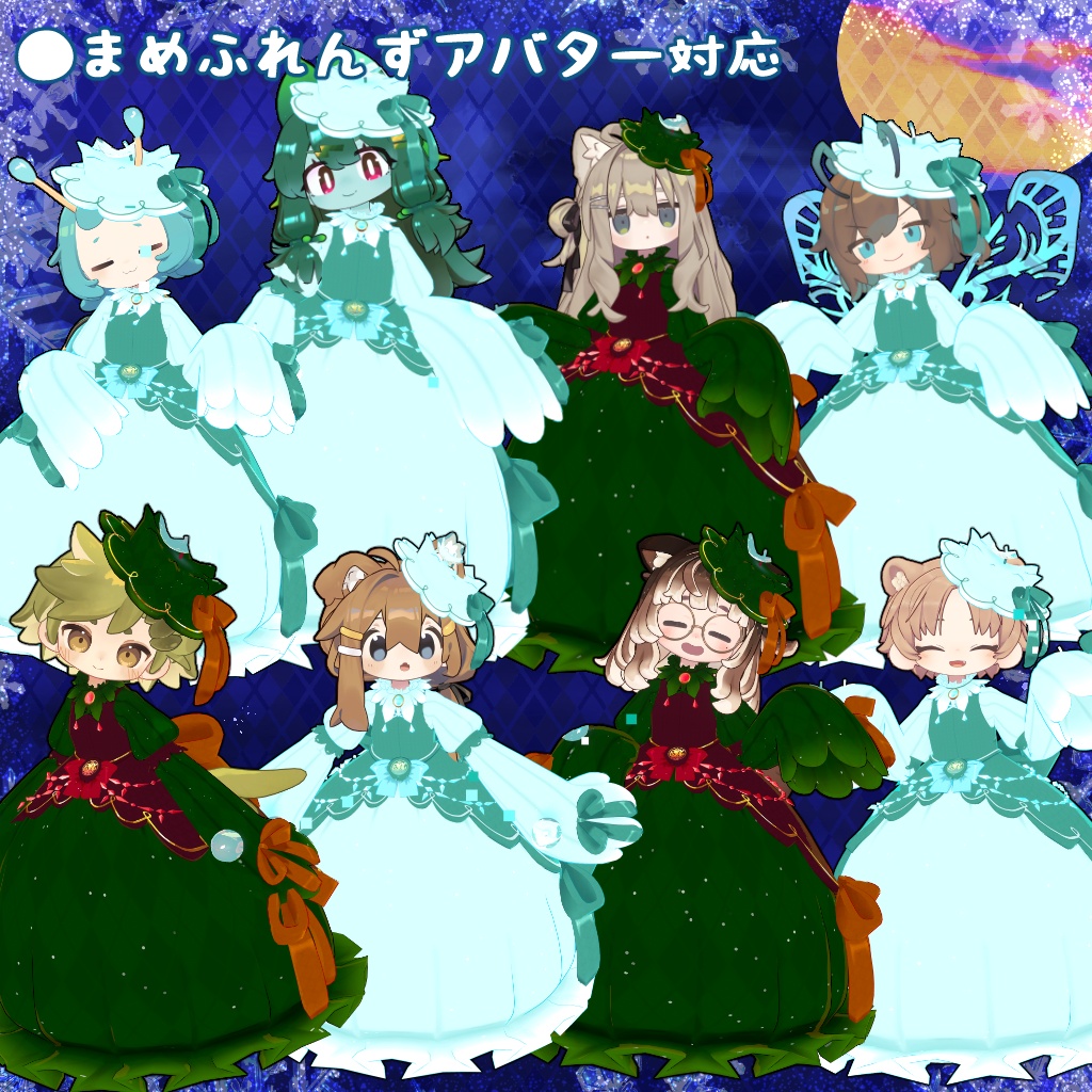 【40アバター対応】ハロウィンキャンドルドレス【衣装】