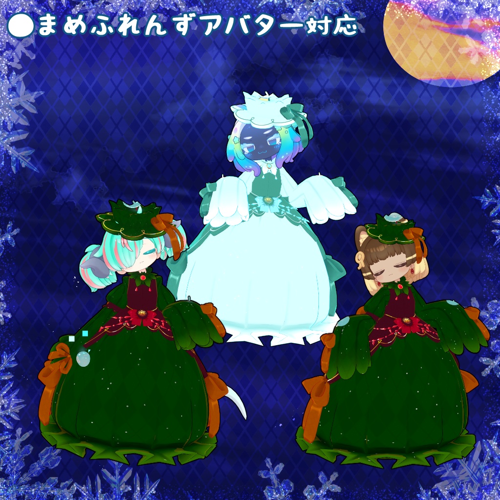 【32アバター対応】ハロウィンキャンドルドレス【衣装】