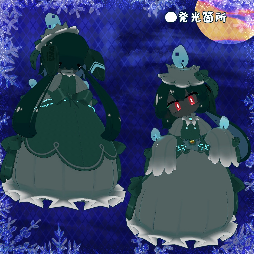 【32アバター対応】ハロウィンキャンドルドレス【衣装】