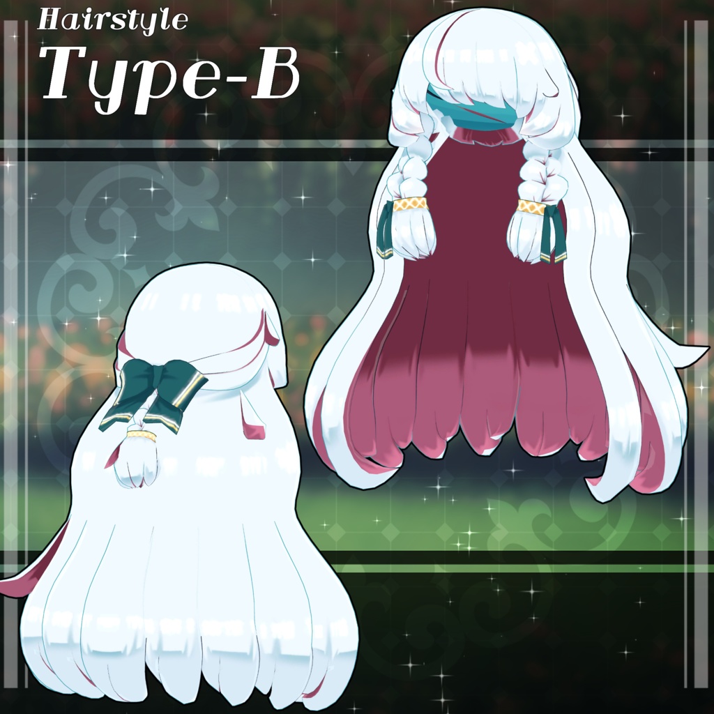 【4アバター対応】ネコカモ・タブンソーネ髪型セット【髪型】