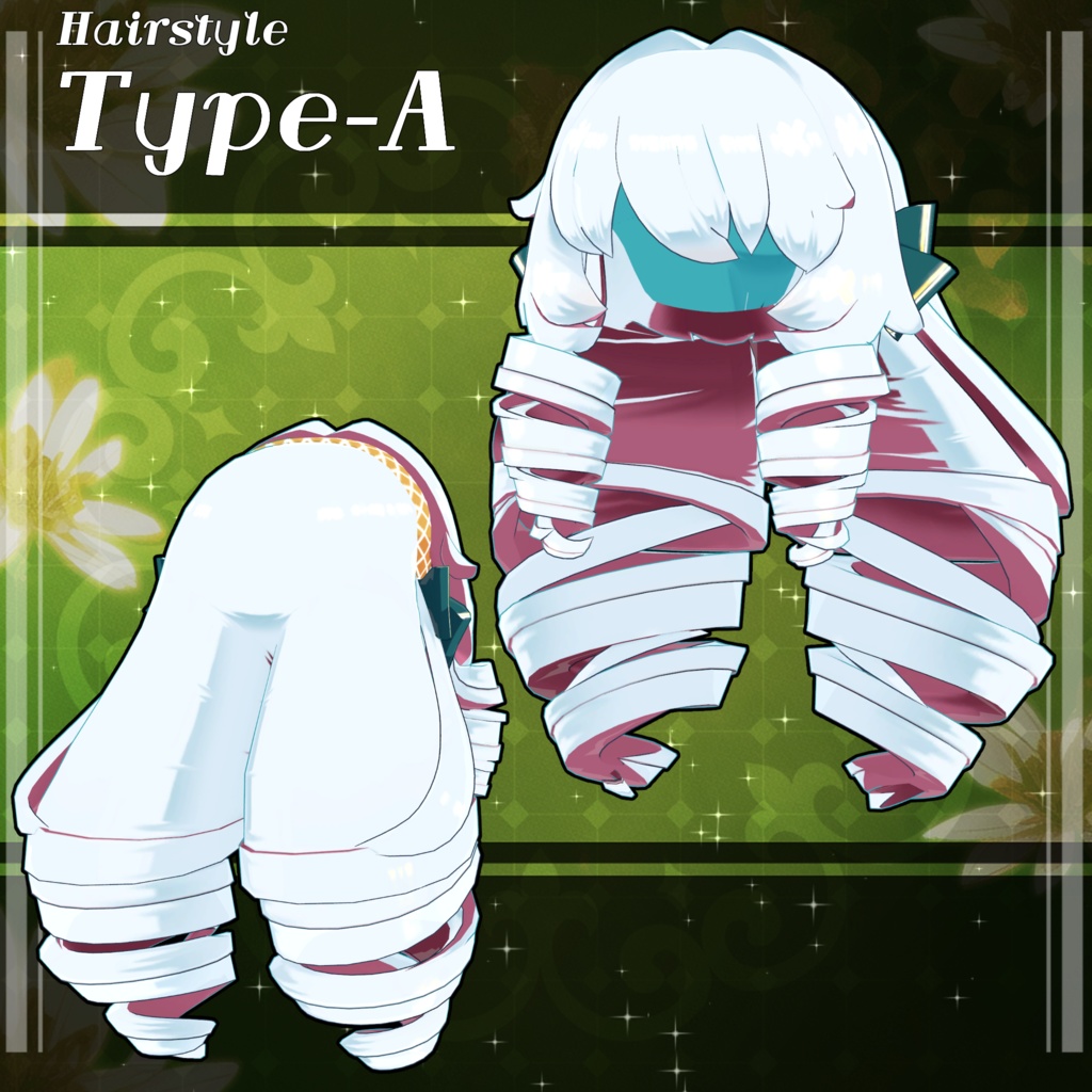 【4アバター対応】ネコカモ・タブンソーネ髪型セット【髪型】