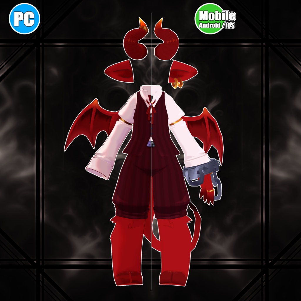 【32アバター対応】Halloweenの悪魔衣装【衣装】