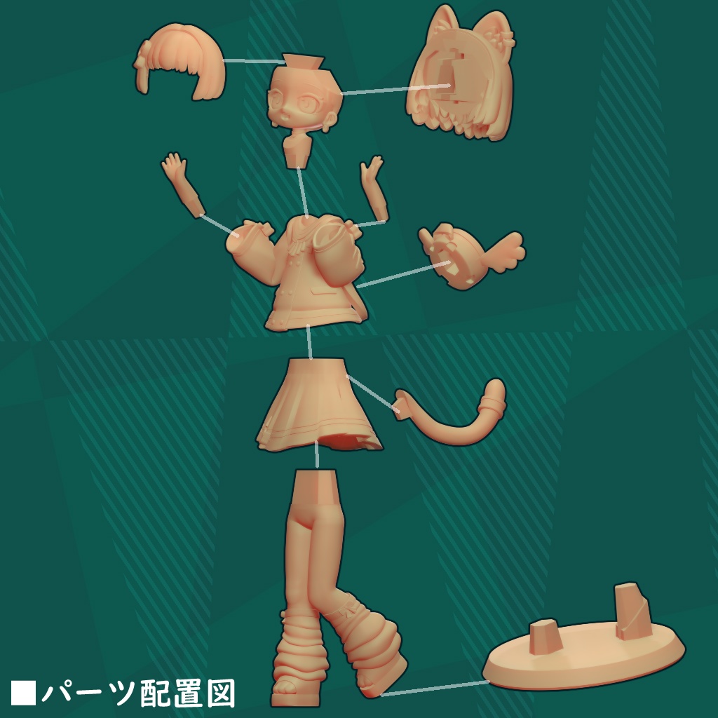 まめふれんず3Dプリントレジンフィギュア【ウルタラ】