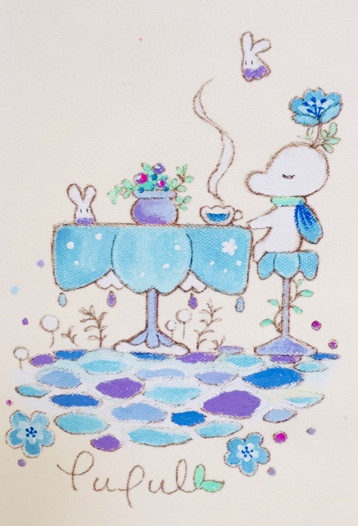 ネモフィラのお茶会トートバッグ