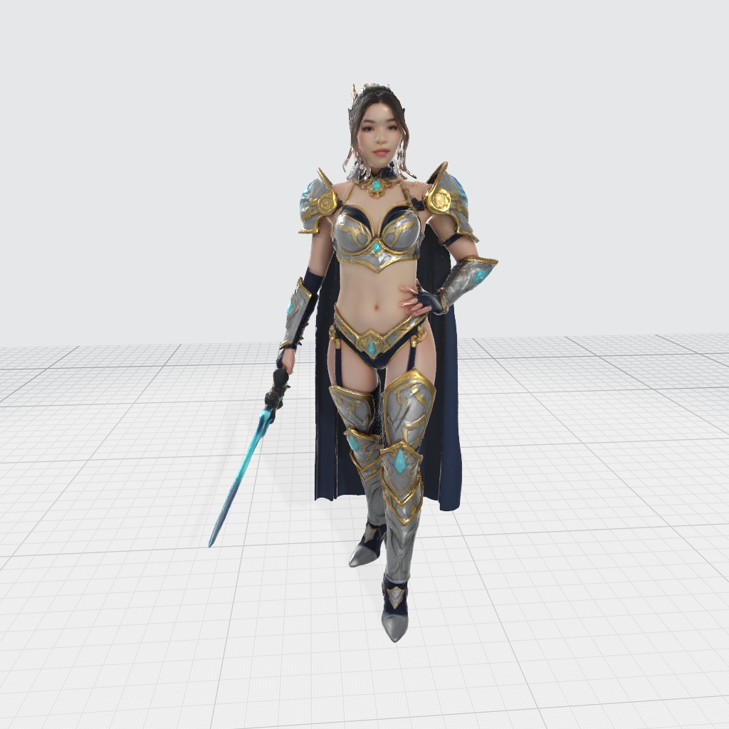 「ココラちゃん 3Dモデル(GLB/STL)|AI動画・配信・ゲーム・映像・VR/フィギュアモデリング素材」