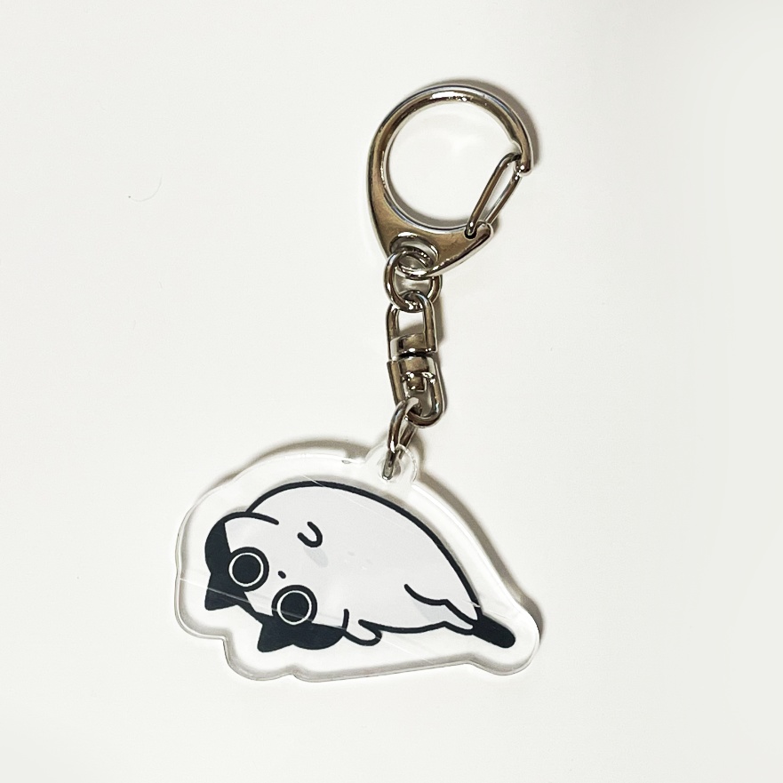 寝転がり猫アクリルキーホルダー
