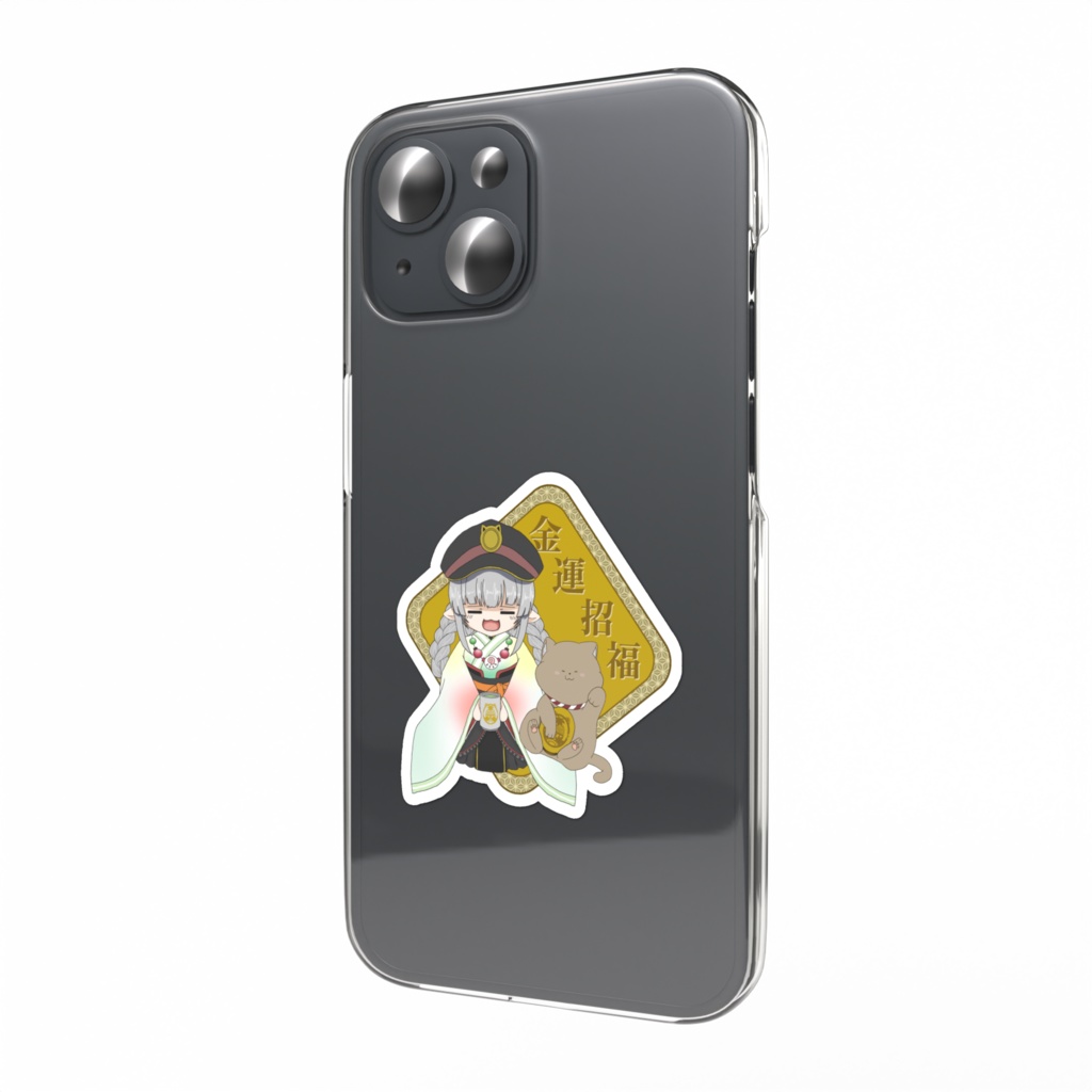 開運餅乃護(金運招福)ステッカー