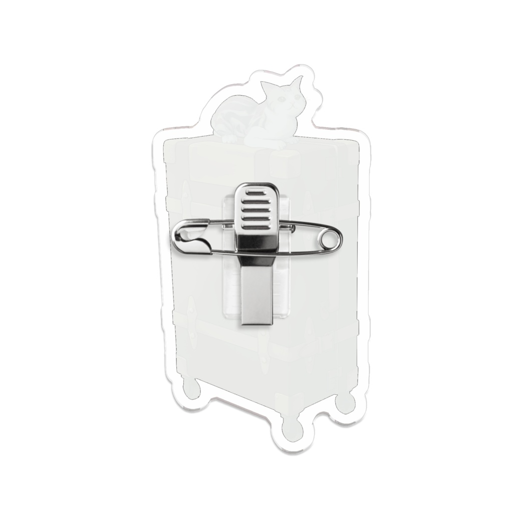 《キャリーケース×にゃんこ🧳🐱》アクリルバッジ🧷