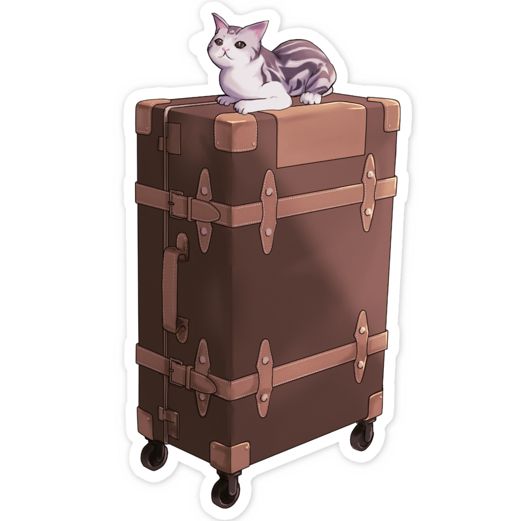 《キャリーケース×にゃんこ🧳🐱》スマホステッカー