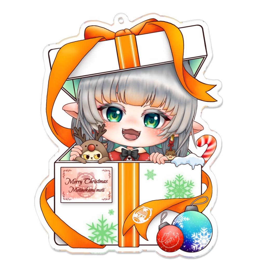 クリスマスもちちゃん デフォルメアクキー