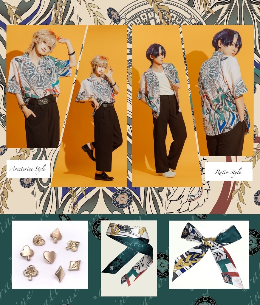 レイシオ&アベンチュリン イメージシャツ&スカーフセット