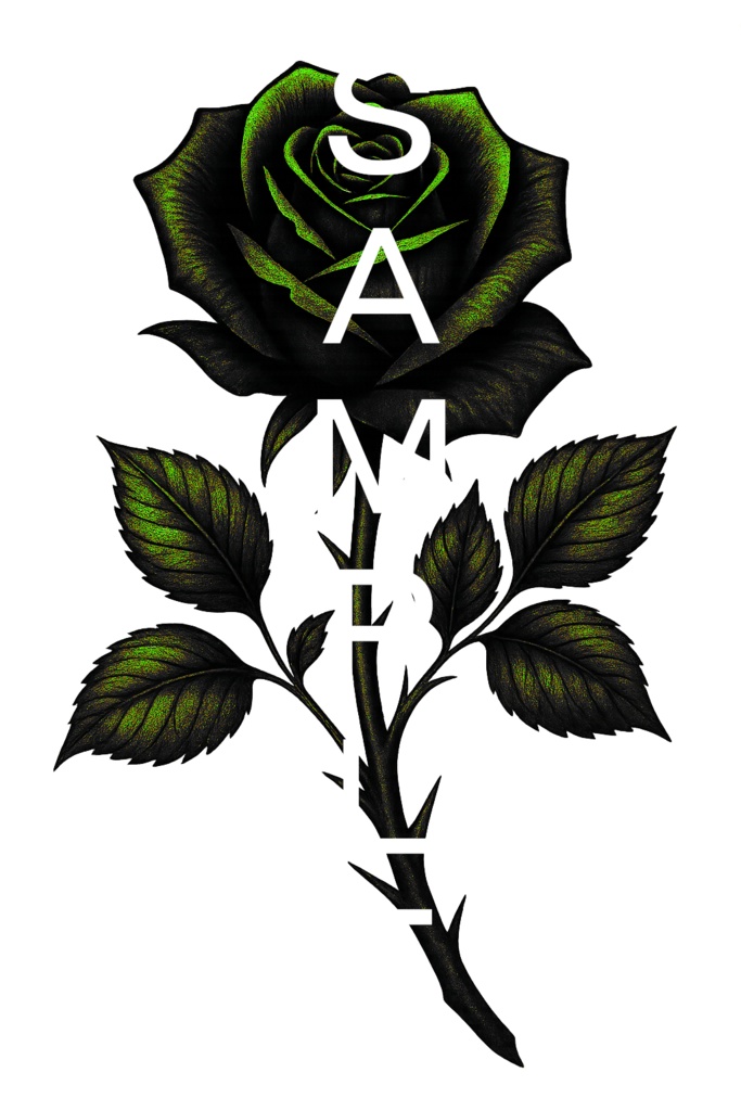 【VRchat向け】黒薔薇タトゥーデザインセット(全7色)Black Rose Tattoo / 透過PNG