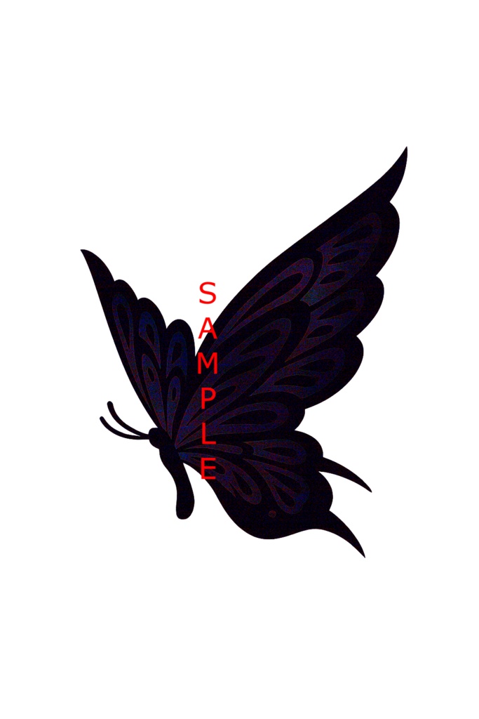 【VRchat向け】蝶タトゥーデザインセット(全11色)butterfly Tattoo / 透過PNG