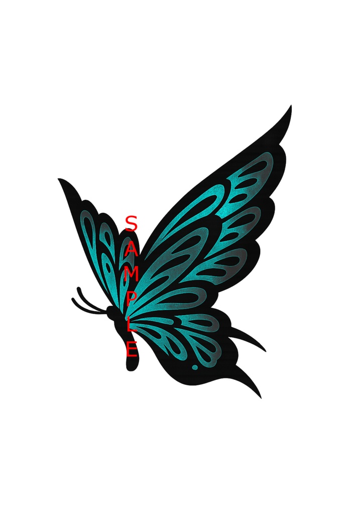 【VRchat向け】蝶タトゥーデザインセット（全11色）butterfly Tattoo / 透過PNG
