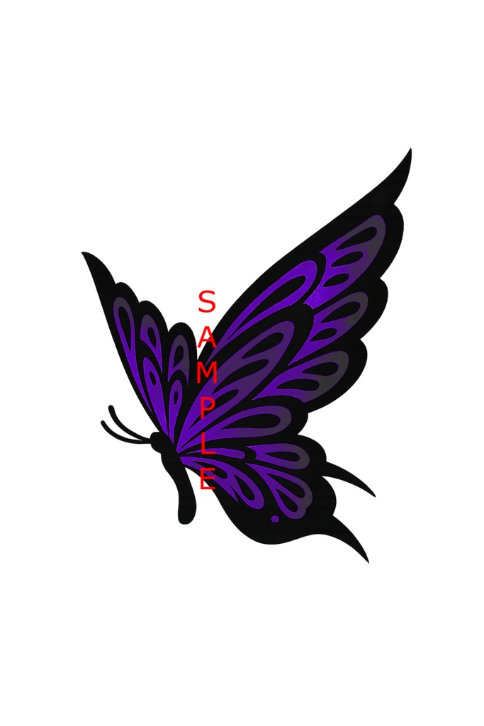 【VRchat向け】蝶タトゥーデザインセット(全11色)butterfly Tattoo / 透過PNG