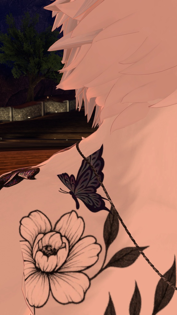 【VRchat向け】蝶タトゥーデザインセット(全11色)butterfly Tattoo / 透過PNG