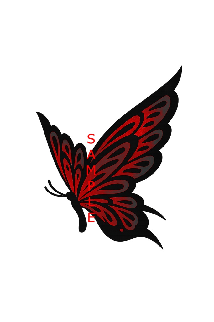 【VRchat向け】蝶タトゥーデザインセット(全11色)butterfly Tattoo / 透過PNG