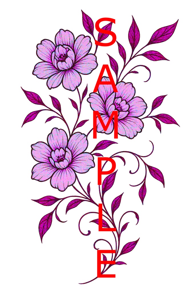 【VRchat向け】架空の花タトゥーデザインセット(全11色)Imaginary Flower Tattoo / 透過PNG