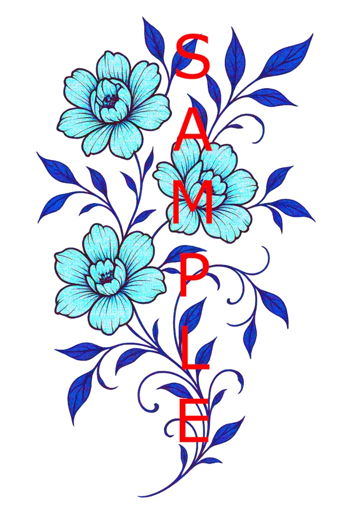 【VRchat向け】架空の花タトゥーデザインセット(全11色)Imaginary Flower Tattoo / 透過PNG