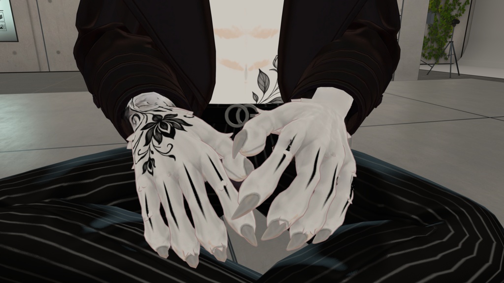 指のタトゥーデザイン 一本線