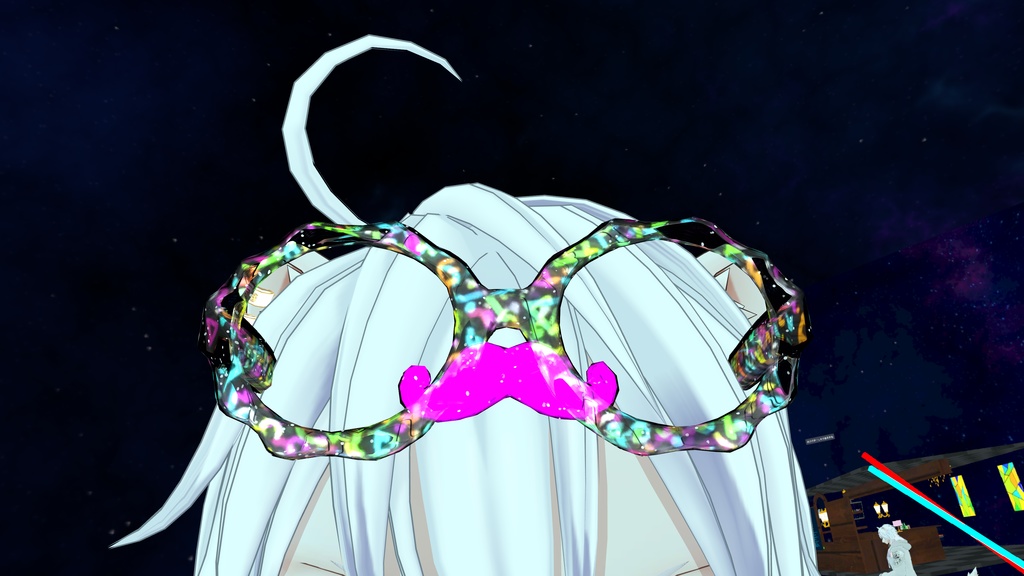 グミメガネ(マテリアルエラーカラーのひげ付き)