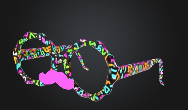 グミメガネ（マテリアルエラーカラーのひげ付き）