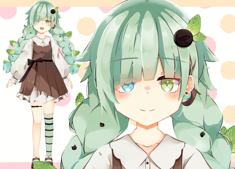 【限定1点】三つ編み・チョコミントの女の子【VTS対応】