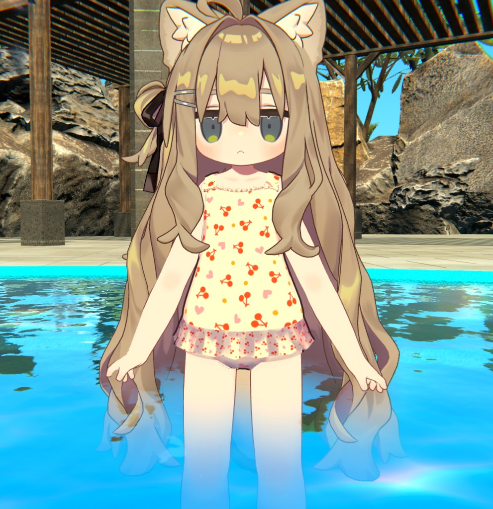 【まめふれんず対応】ワンピース水着