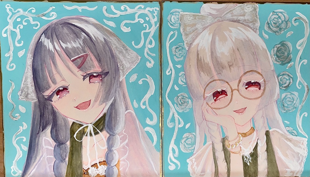 【限定5名】アナログ色紙オーダー |透明水彩|アクリルガッシュ|バストアップイラスト【東方OK】