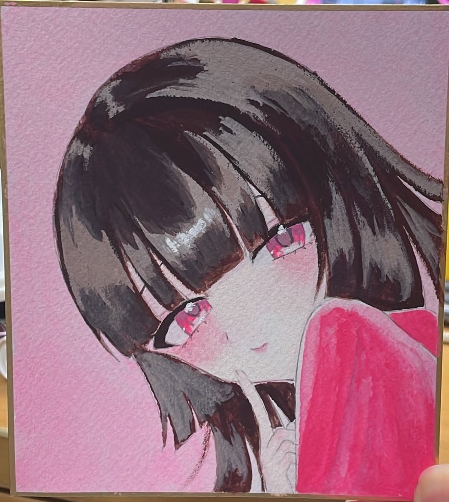 【限定5名】アナログ色紙オーダー |透明水彩|アクリルガッシュ|バストアップイラスト【東方OK】